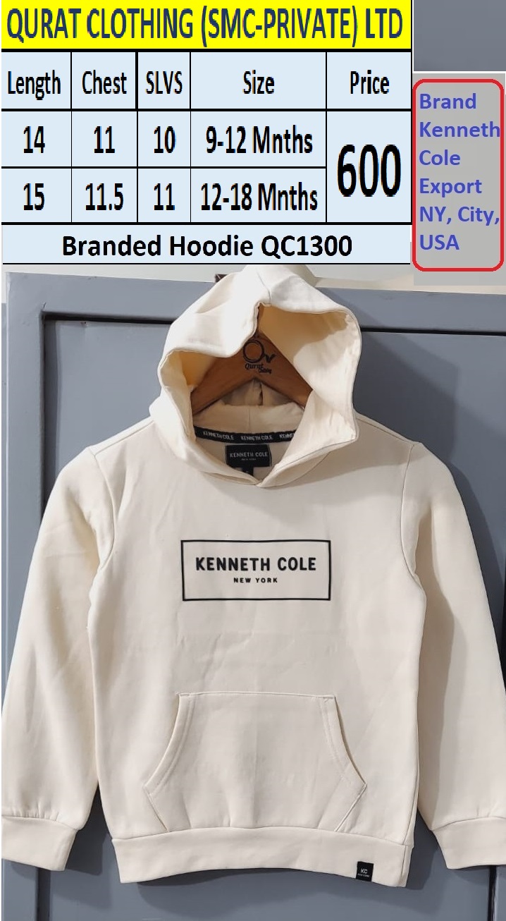 Kenneth Cole Brand Hoodie QC1300 Export NY, City USA