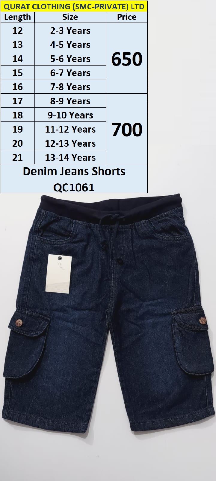 Branded Cargo Denim Shorts QC1061