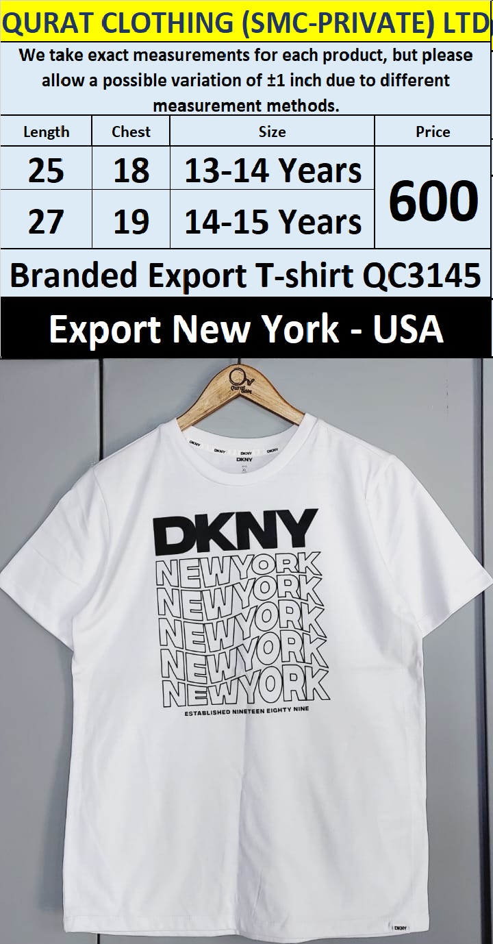 DKNY Brand T-shirt QC3145 Export New York - USA