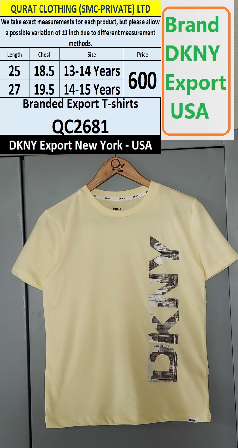 DKNY Brand T-shirt QC2681 Export New York - USA