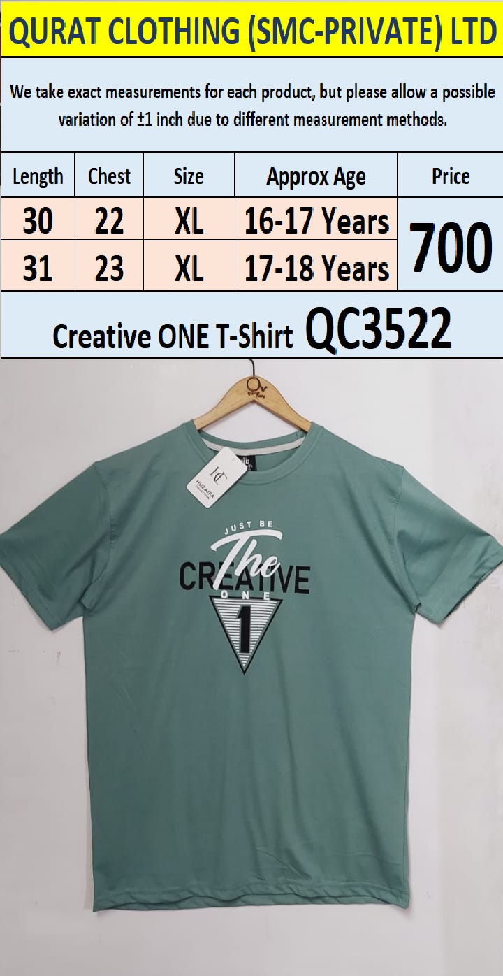 Soft Cotton Blended Creative ONE - T-Shirt QC3522