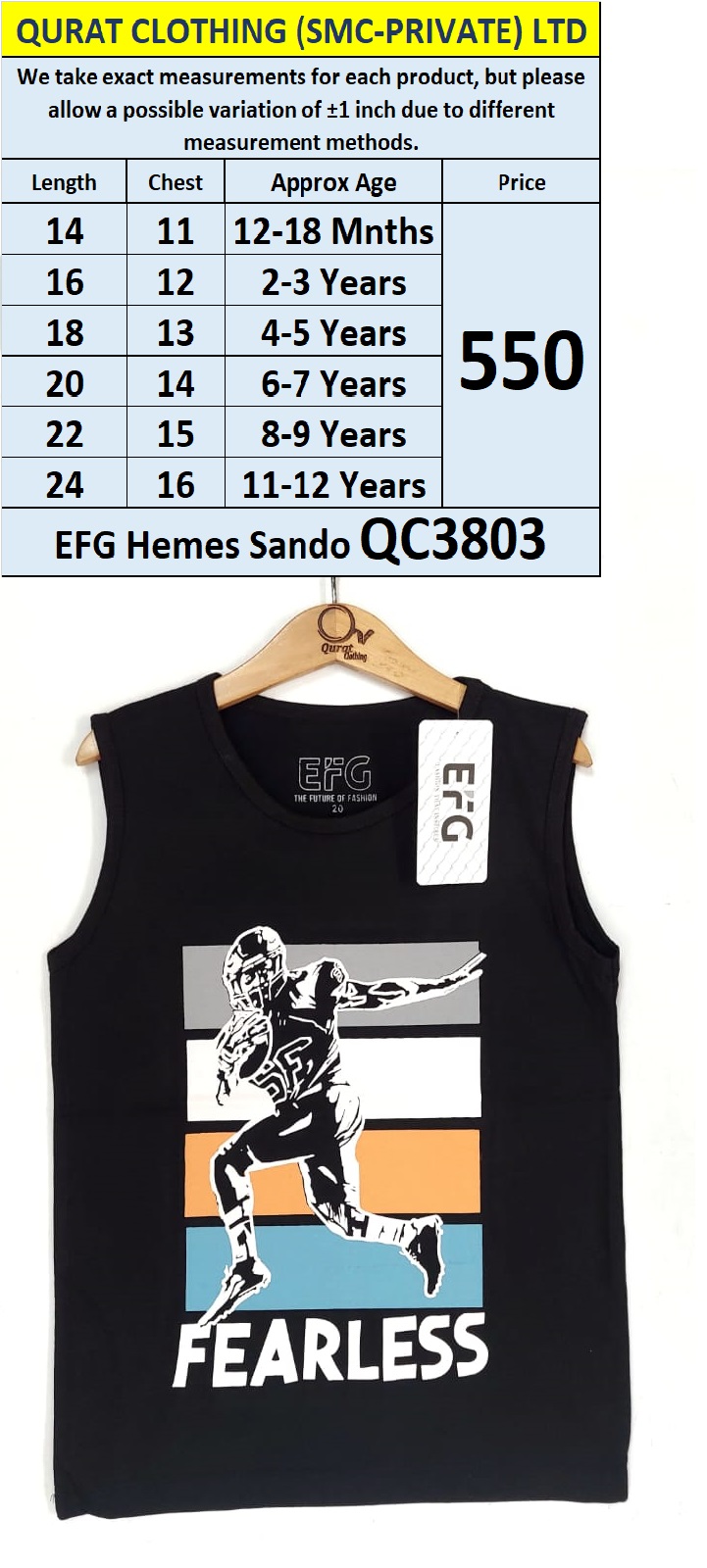 EFG Hemes Brand Sando QC3803