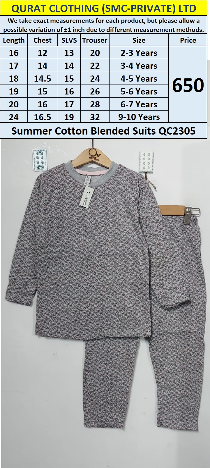 Summer Cotton Blended Suits QC2305