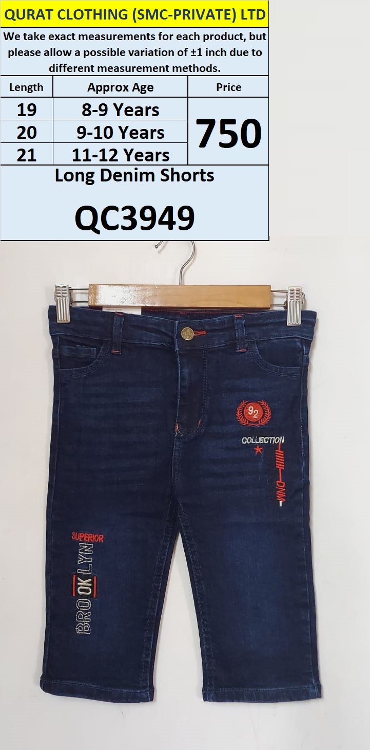 Long Length Denim Shorts QC3949