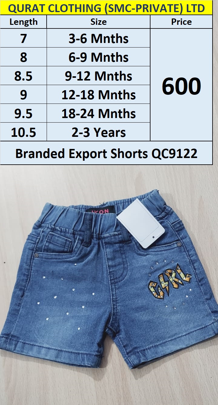 IKON Brand Girls Fancy Shorts QC9122 