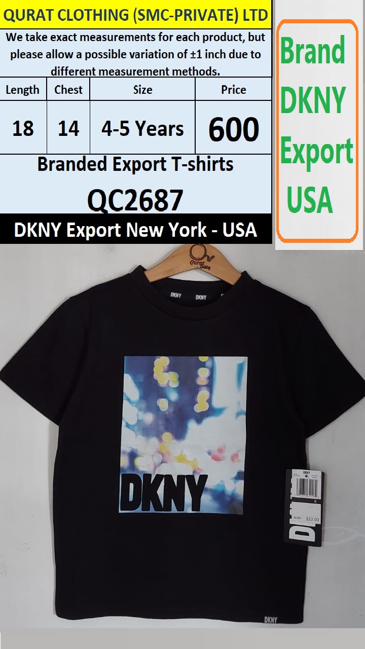DKNY Brand T-shirt QC2687 Export New York - USA