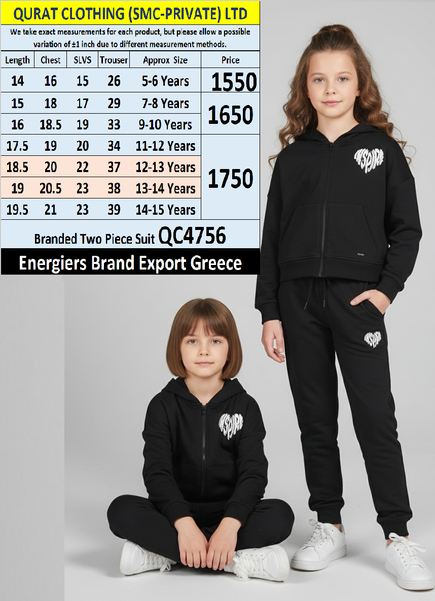 Energiers Brand Inspire Black Two-Piece Suit QC4756 Export Greece 