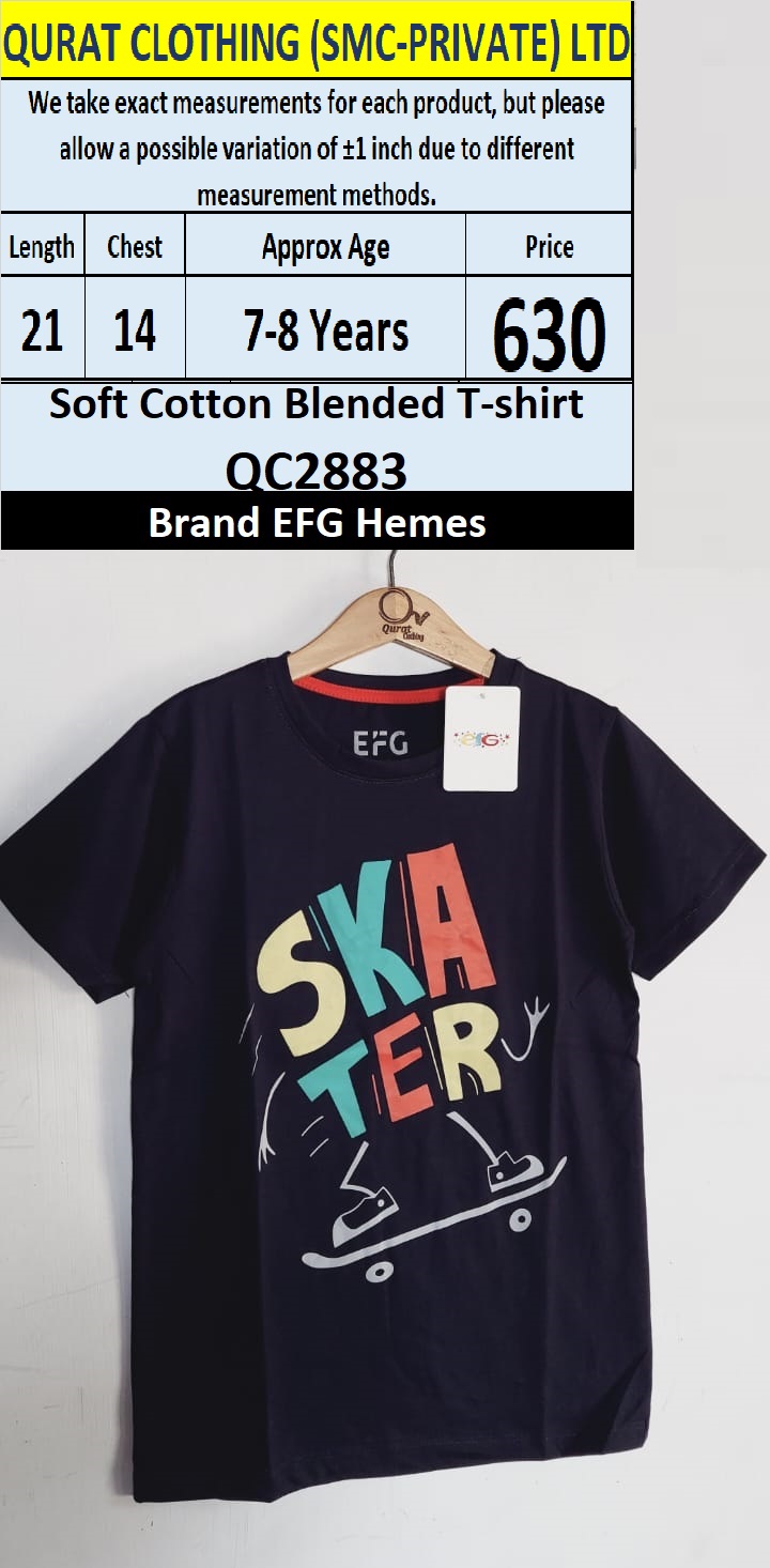 Soft Cotton Blended T-Shirt QC2883  Brand EFG Hemes