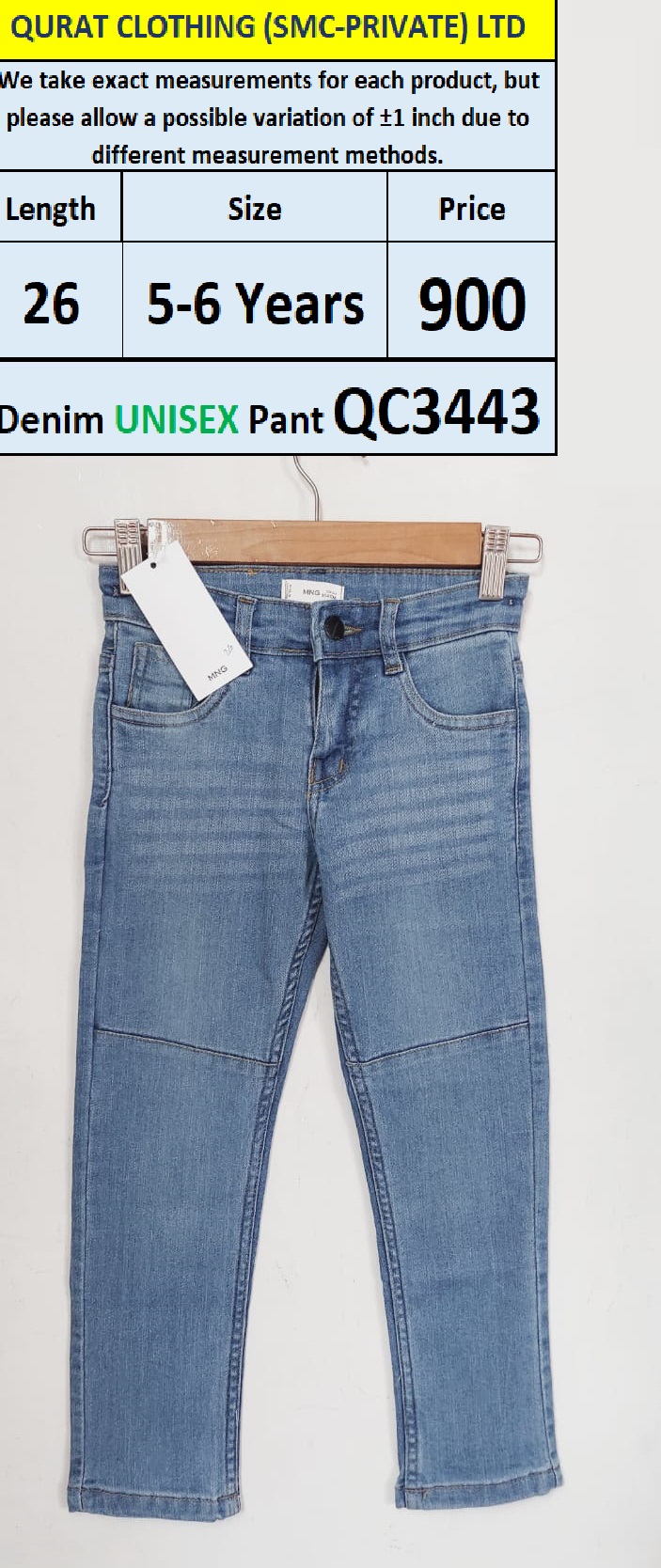 Denim Unisex Pant QC3443