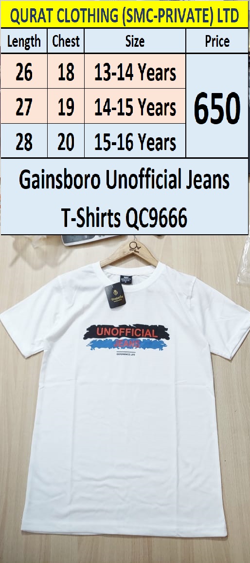 Gainsboro Unofficial Jean T-Shirts QC9666
