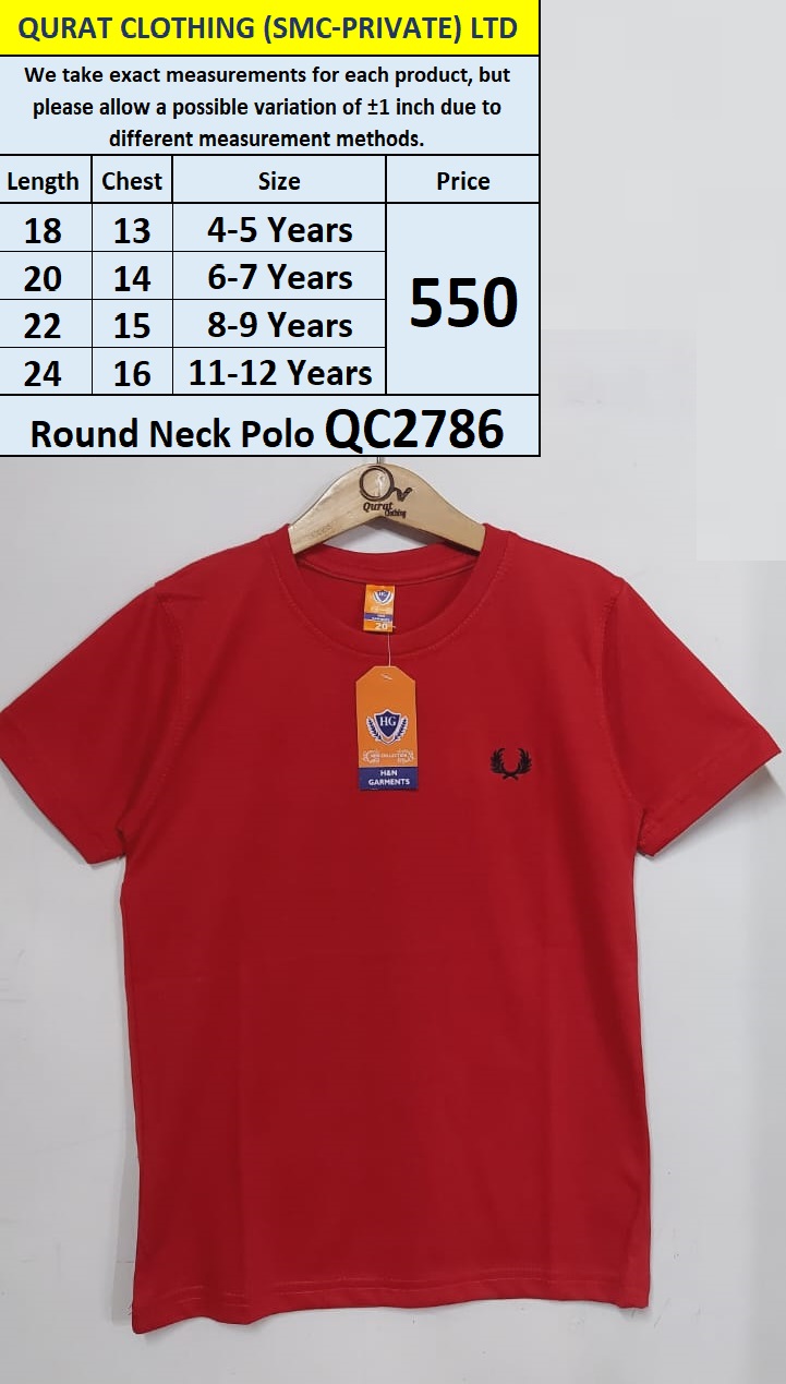 Round Neck Polo T-shirt QC2786