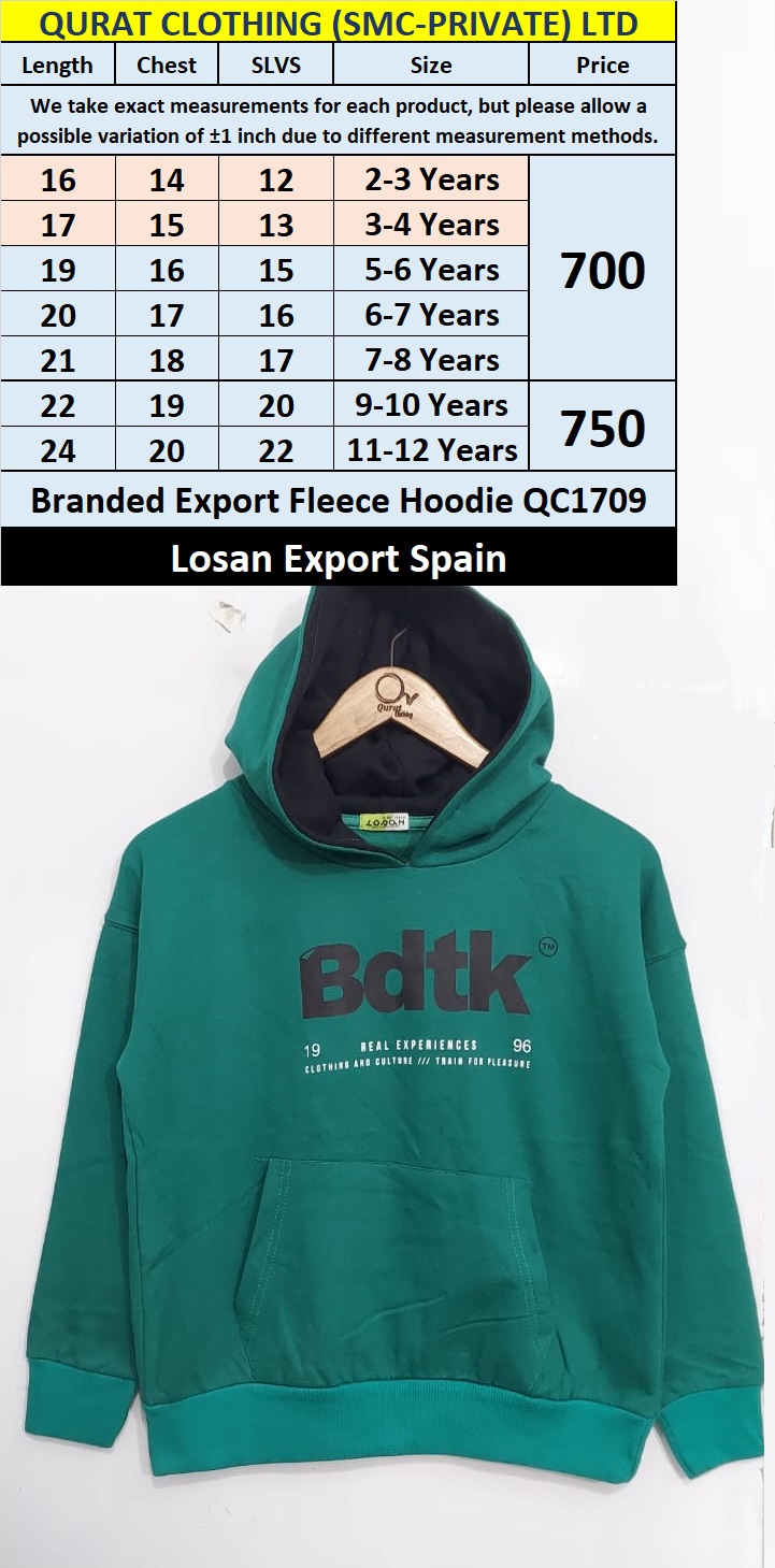 Losan Brand Export BDTK Real Experience Hoodie QC1709 | Export Spain Qurat Clothing