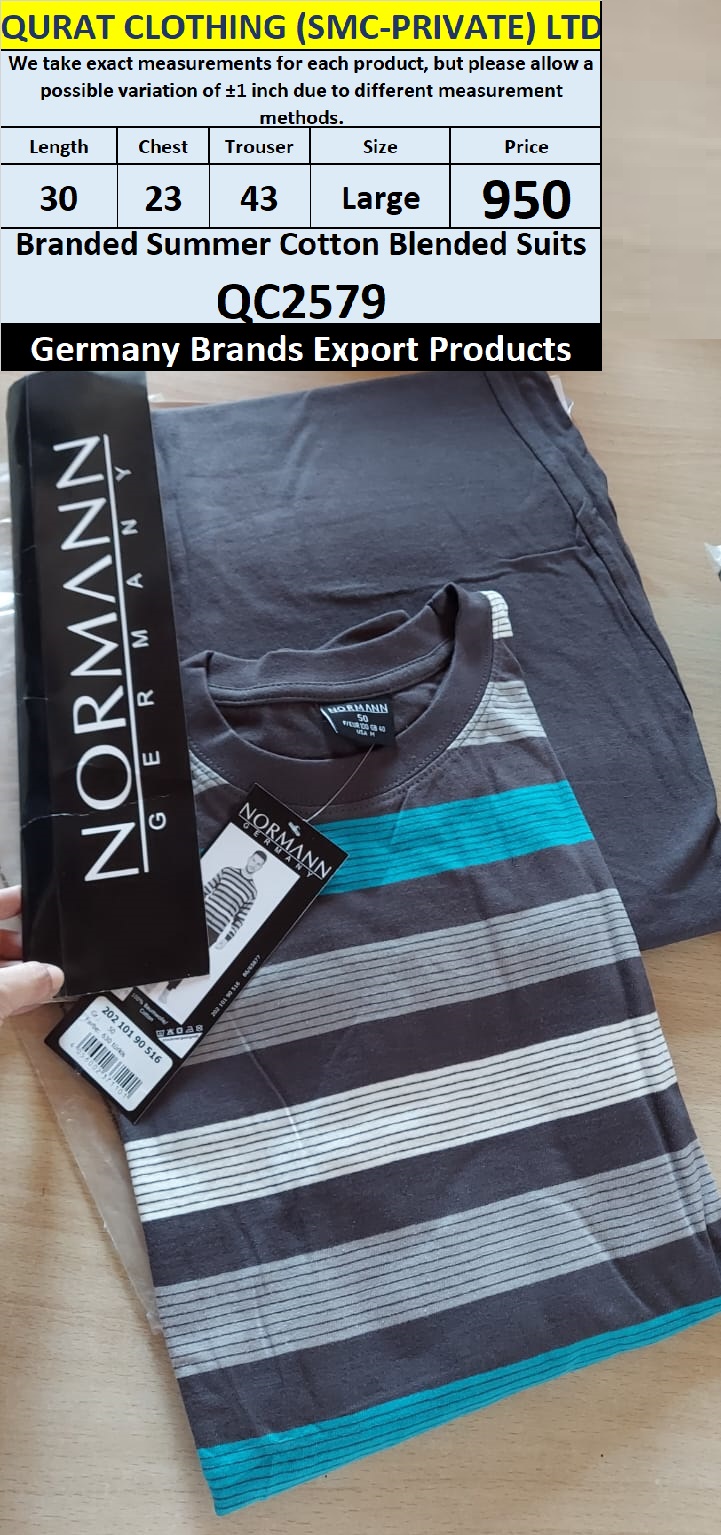 International Brands Summer Cotton Blended Suits Export Germany QC2579
