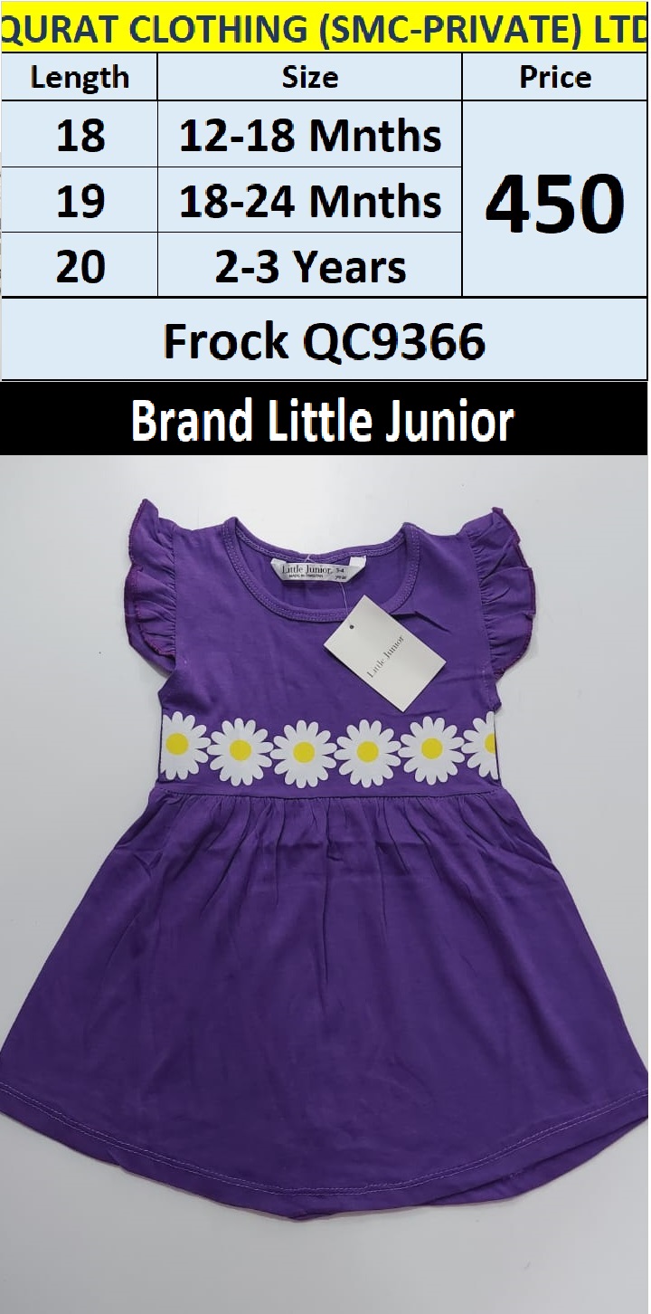 Purple Flower Frock QC9366 Brand Little Junior