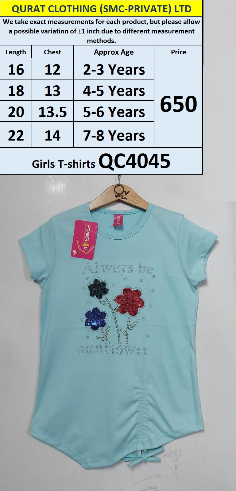 Girls T-shirts QC4045