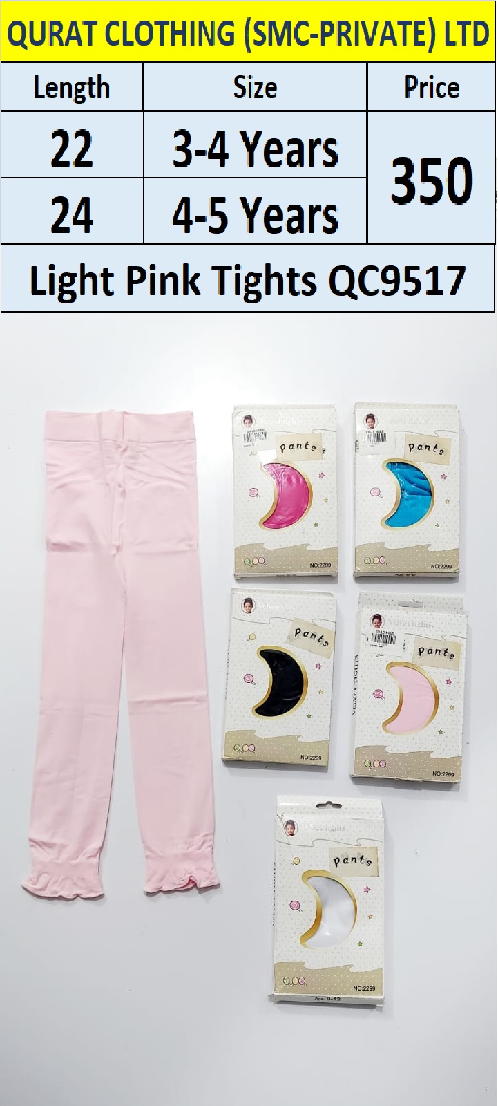 Box Packed Light Pink Summer Tights QC9517