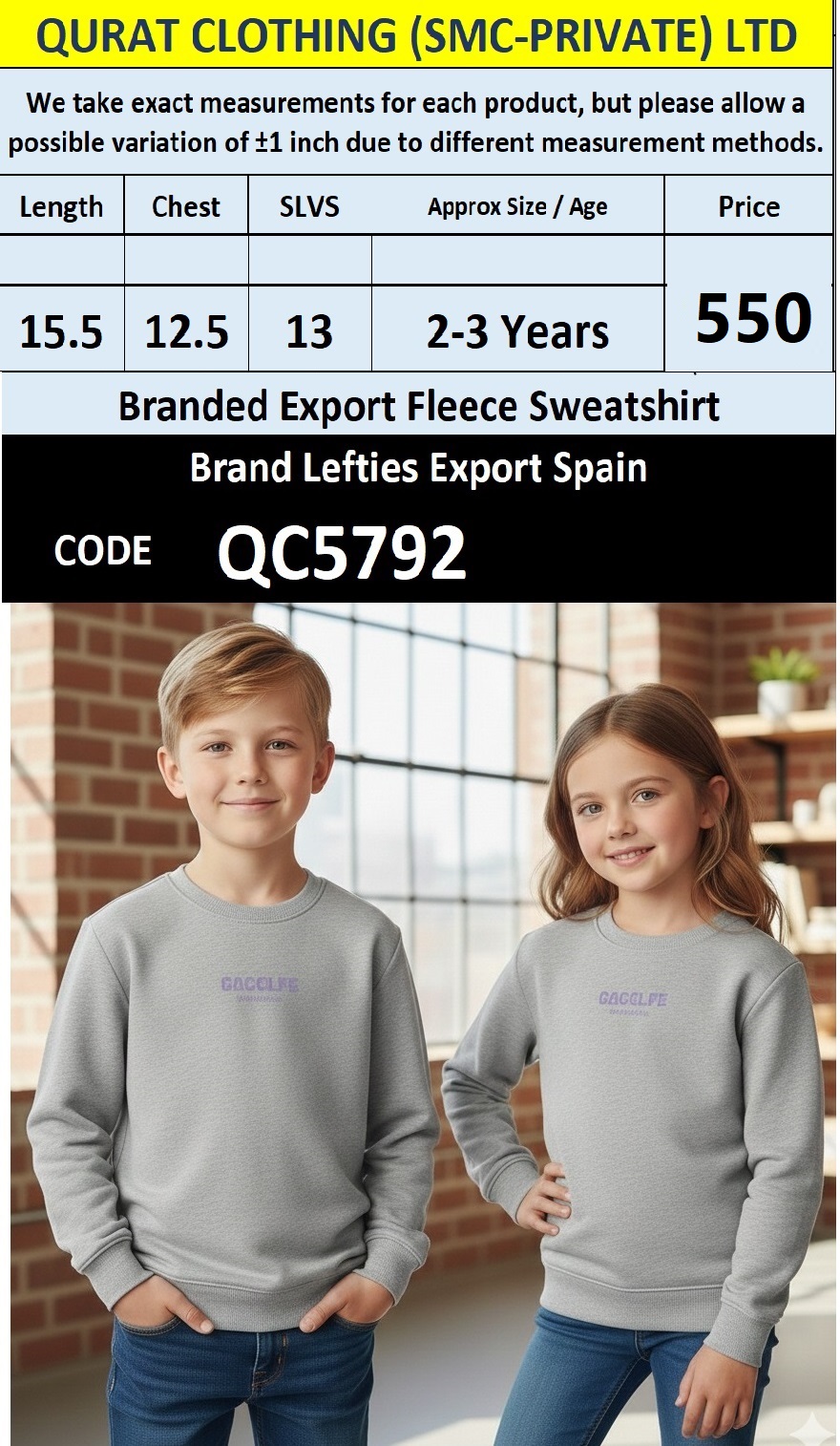 Lefties Brand Fleece Sweatshirt Export Europe - QC5792