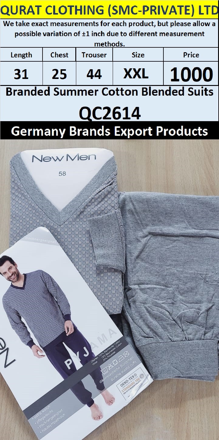 International Brands Summer Cotton Blended Suits Export Germany QC2614
