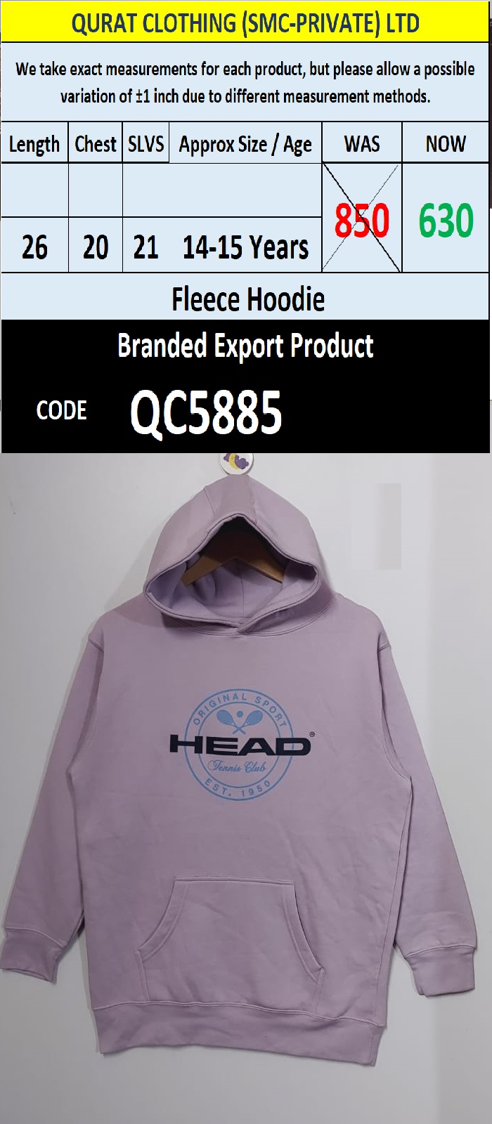 Top International Branded Export Hoodie / Sweatshirt Products - QC5885