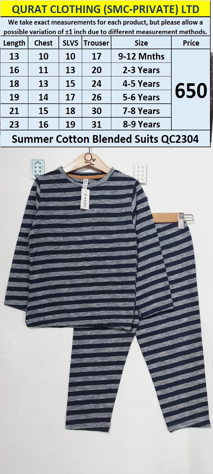 Summer Cotton Blended Suits QC2304
