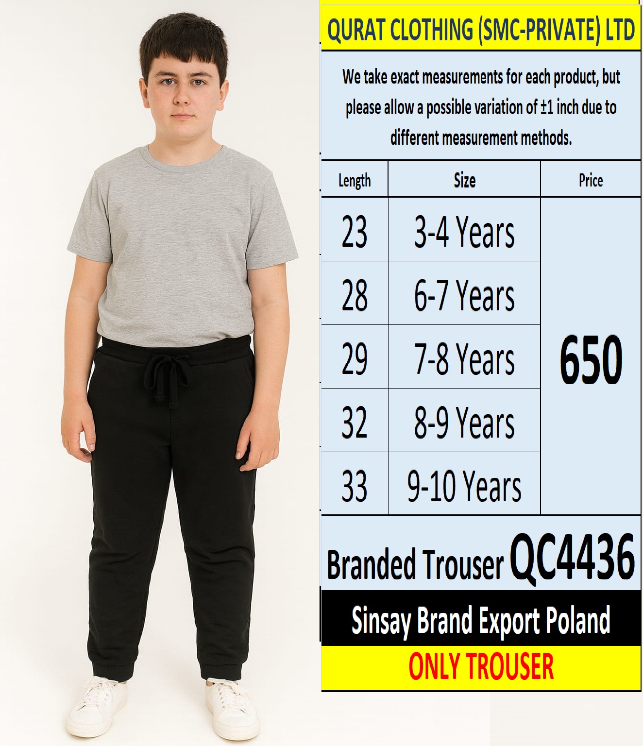 Sinsay Brand Trouser Export Poland - QC4436
