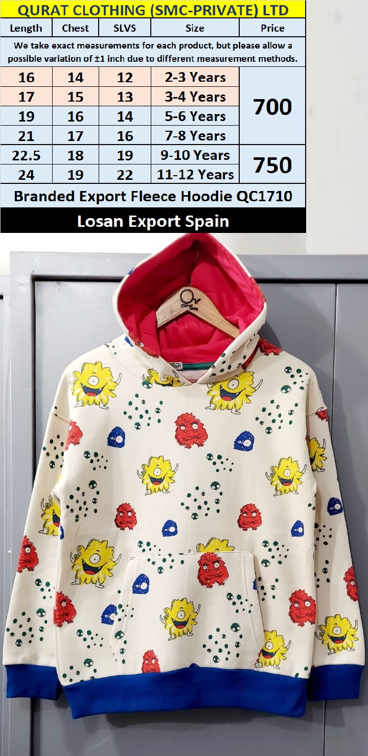 Losan Brand Export Little Monster Hoodie QC1710 | Export Spain Qurat Clothing