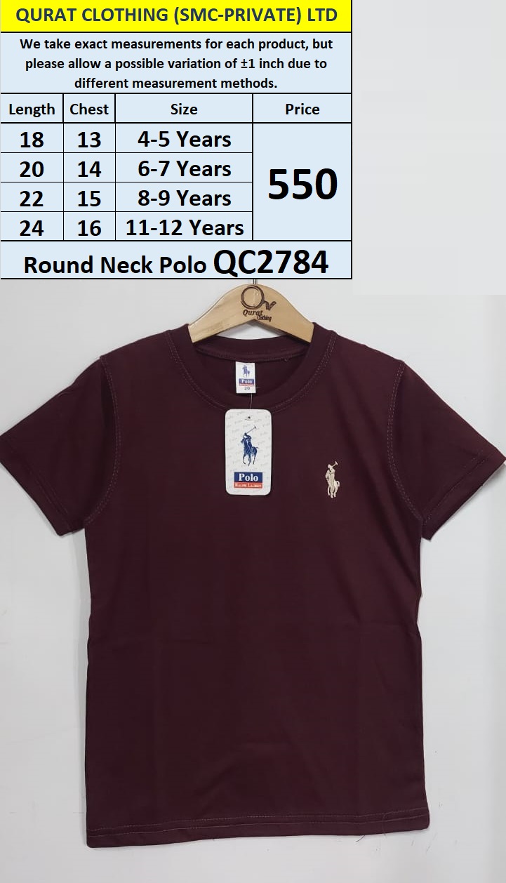 Round Neck Polo T-shirt QC2784
