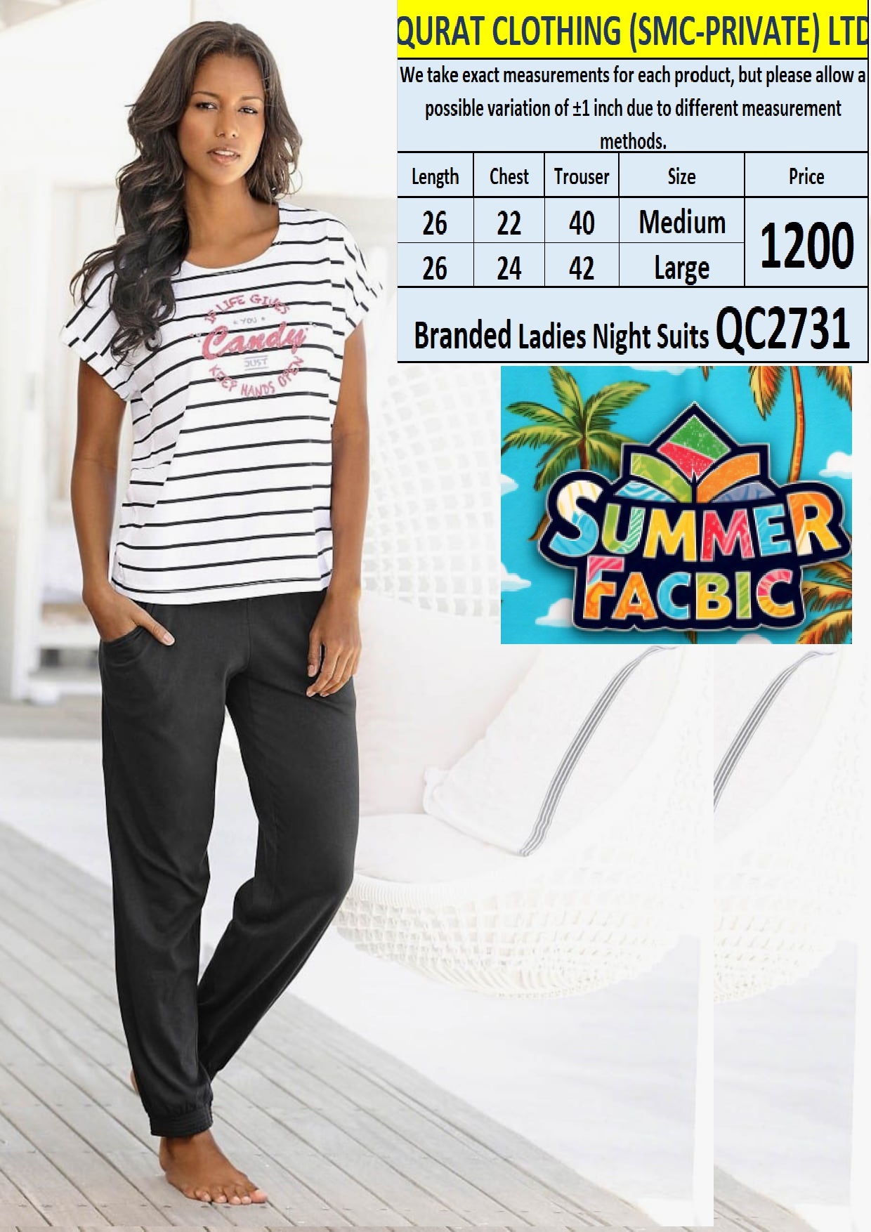 Bonprix BPC Brand Summer Ladies Night Suits QC2731 Export Germany