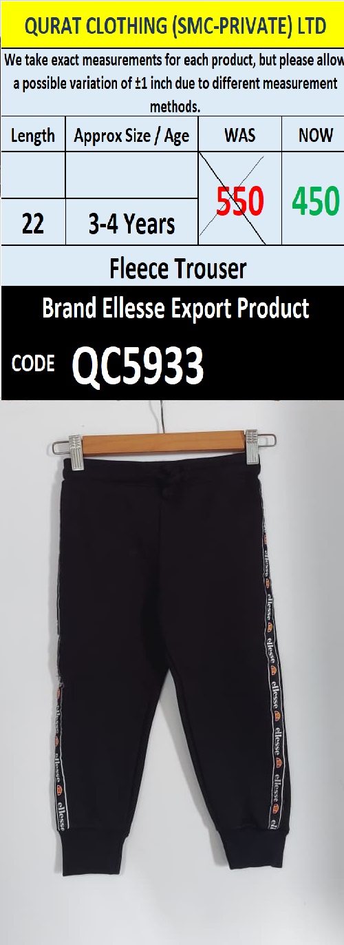 Ellesse Brand Fleece Trouser Export Product - QC5933