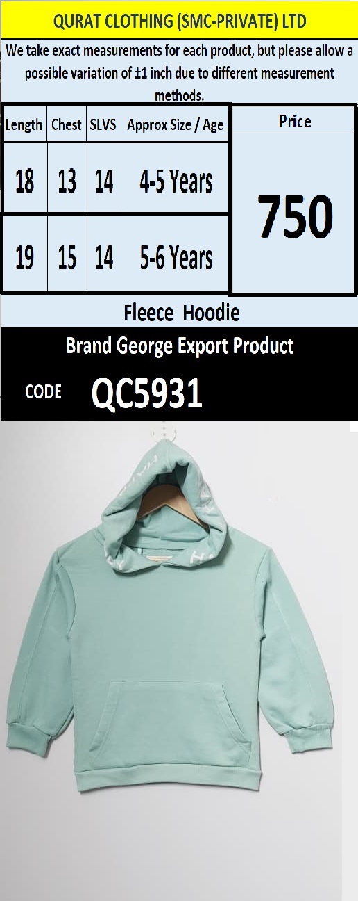 George Brand Fleece Hoodie Export Product - QC5931