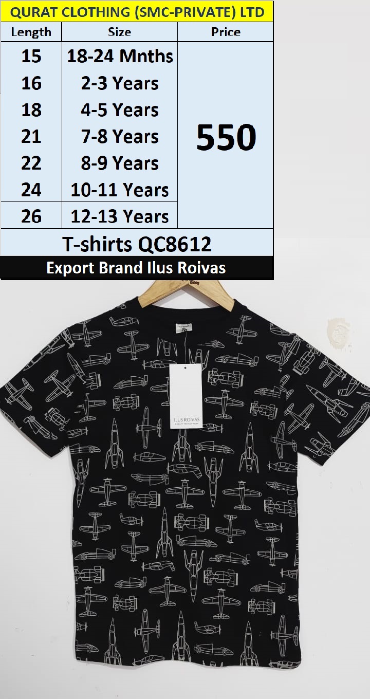 Branded Boys T-Shirt QC8612 Export Brand Ilus Roivas