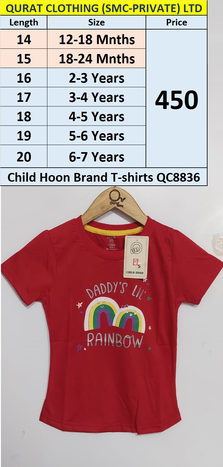 Child Hood Brand Girls T-Shirt QC8836