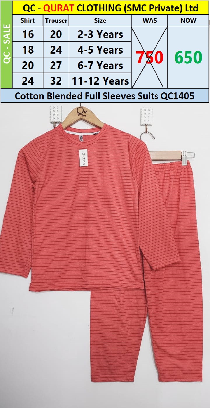 Striped Cotton Blended Suit QC1405