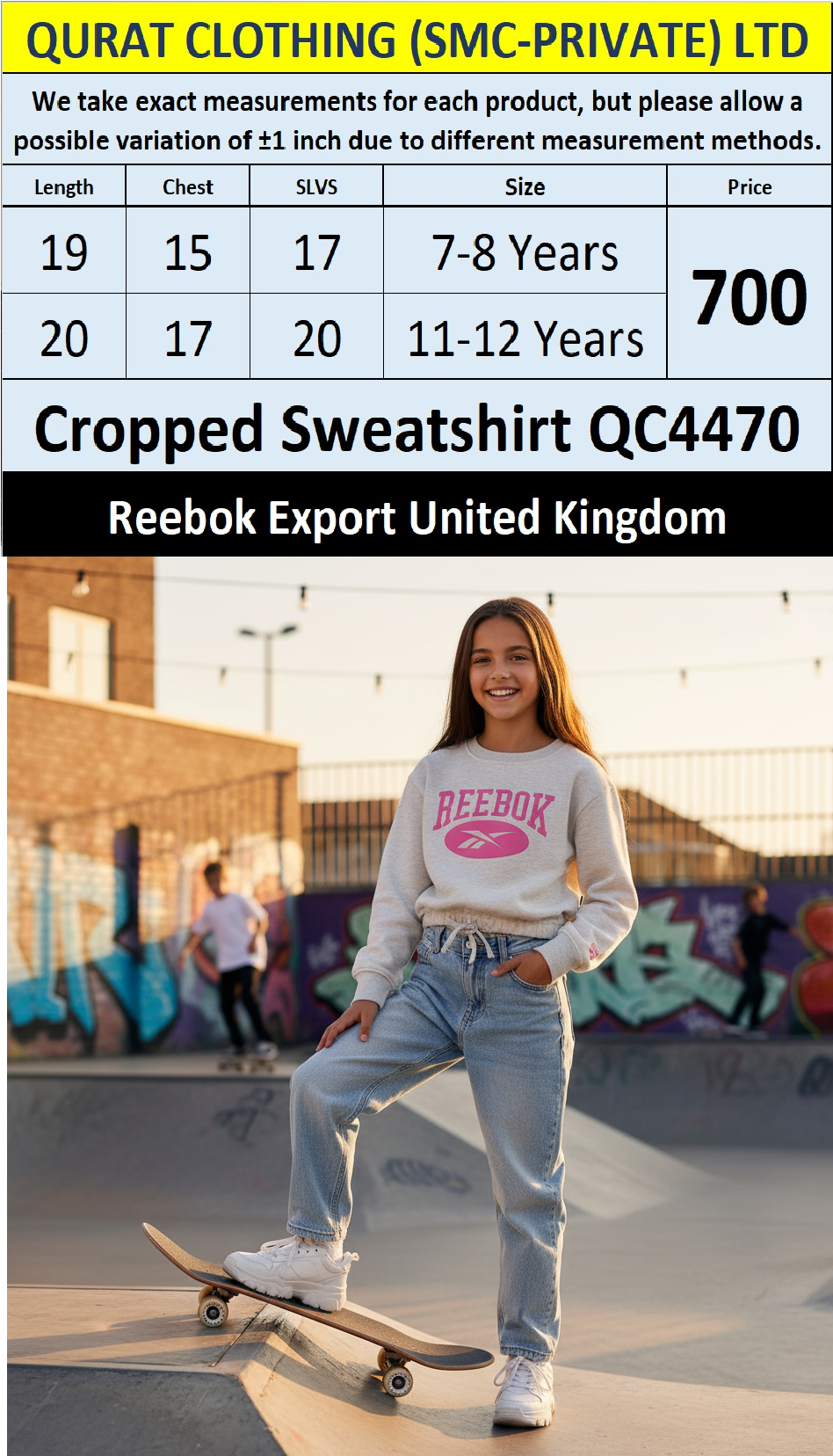 Reebok Brand Cropped Sweatshirt Export United Kingdom - QC4470