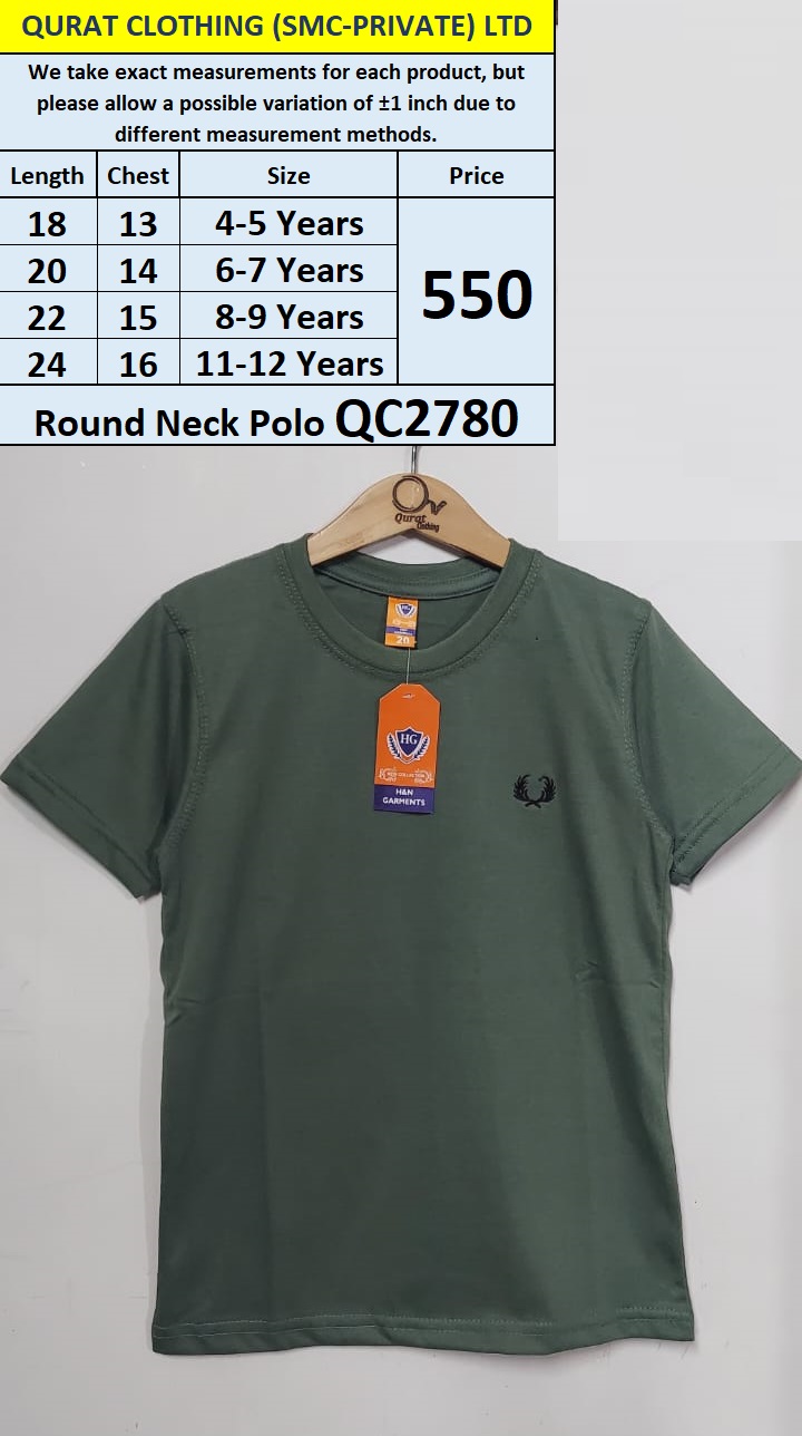 Round Neck Polo T-shirt QC2780 - QC2780