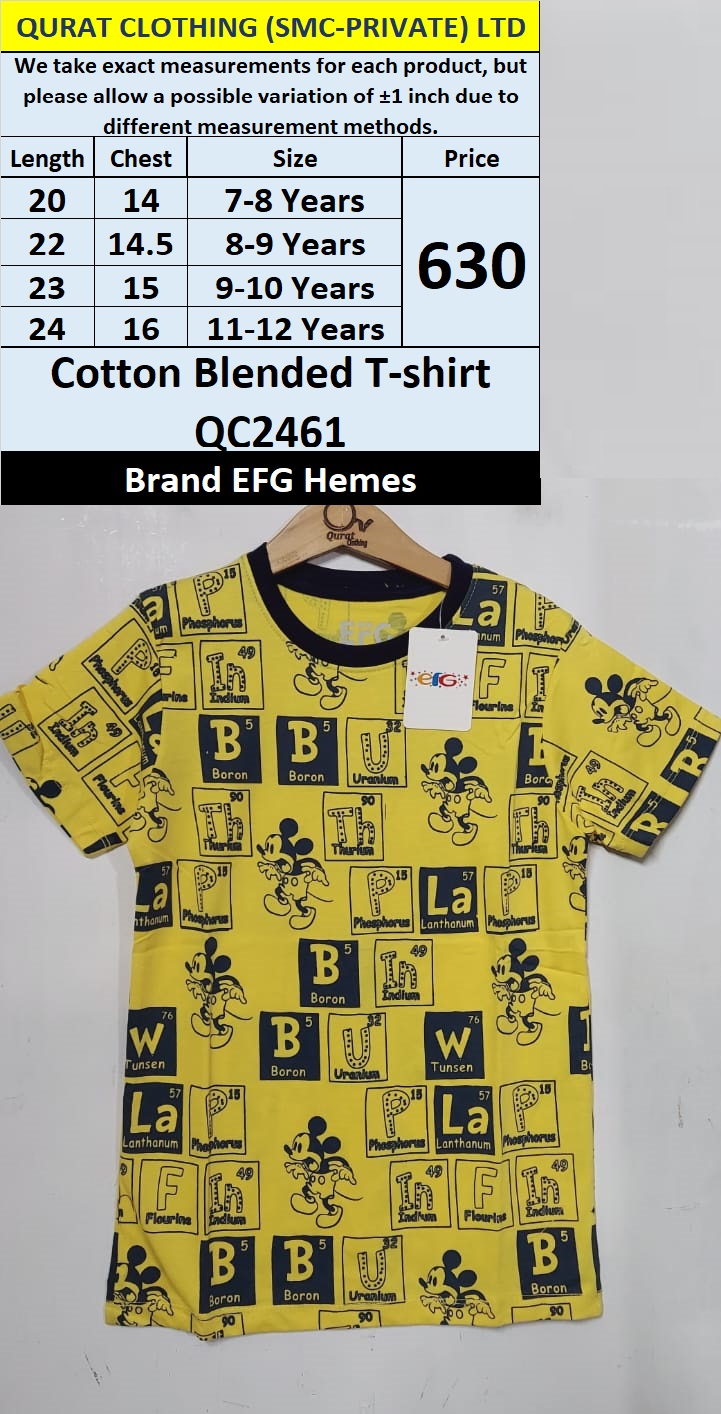 EFG Hemes Brand Cotton Blended T-shirt QC2461