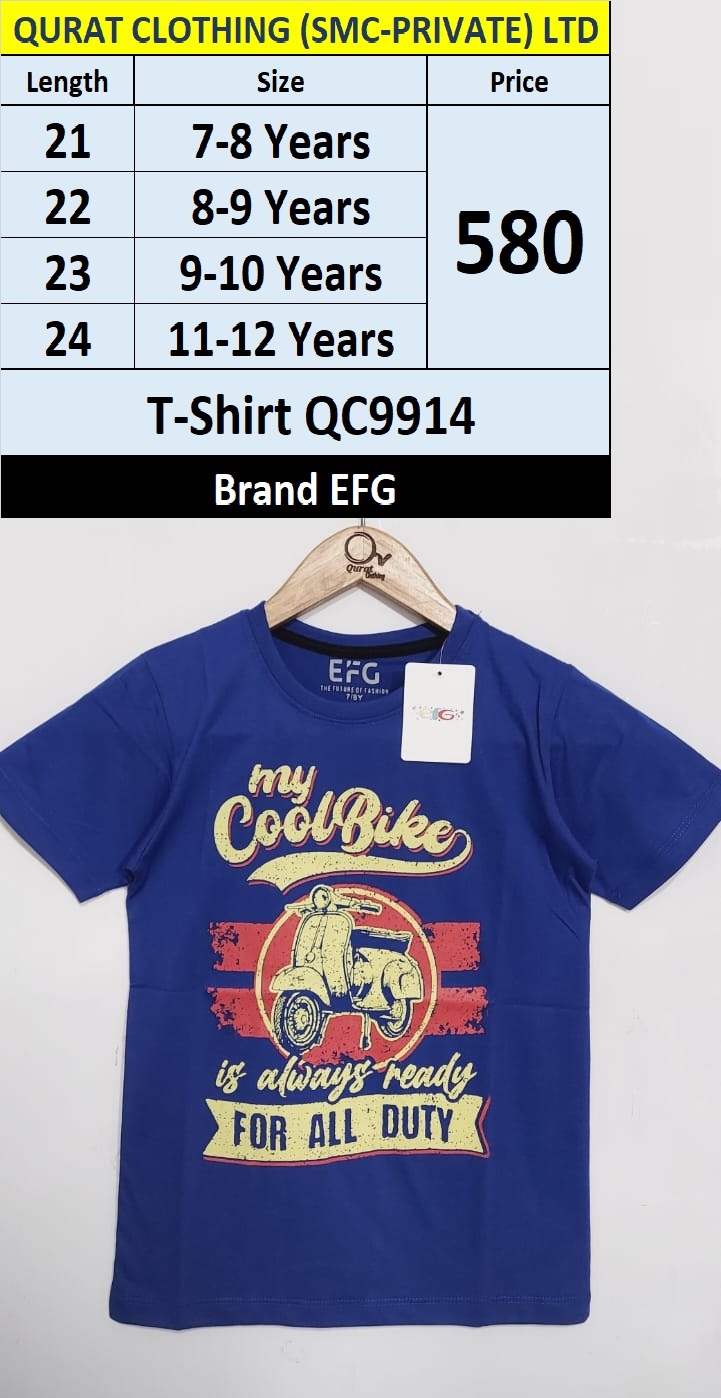 EFG Brand Cool Bike For your Service T-Shirt QC9914