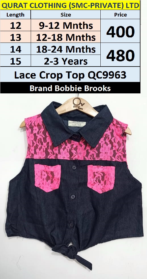 Bobbie Brooks  Brand Lace Crop Top QC9963 - QC9963