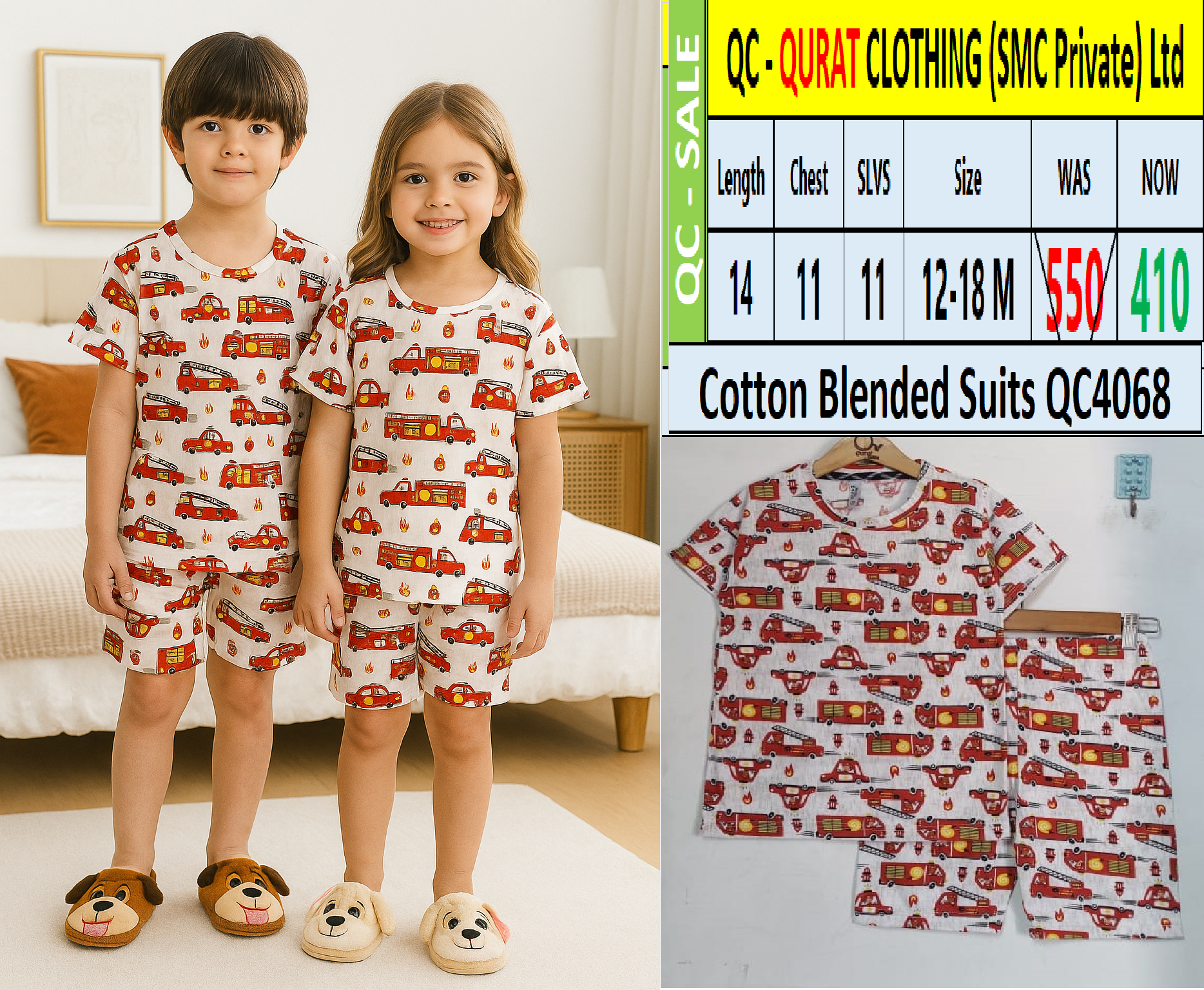 Cotton Blended Suits QC4068