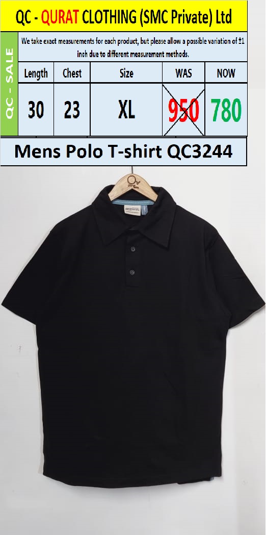  Branded Men's T-Shirt QC3244 - Export Product (Black)