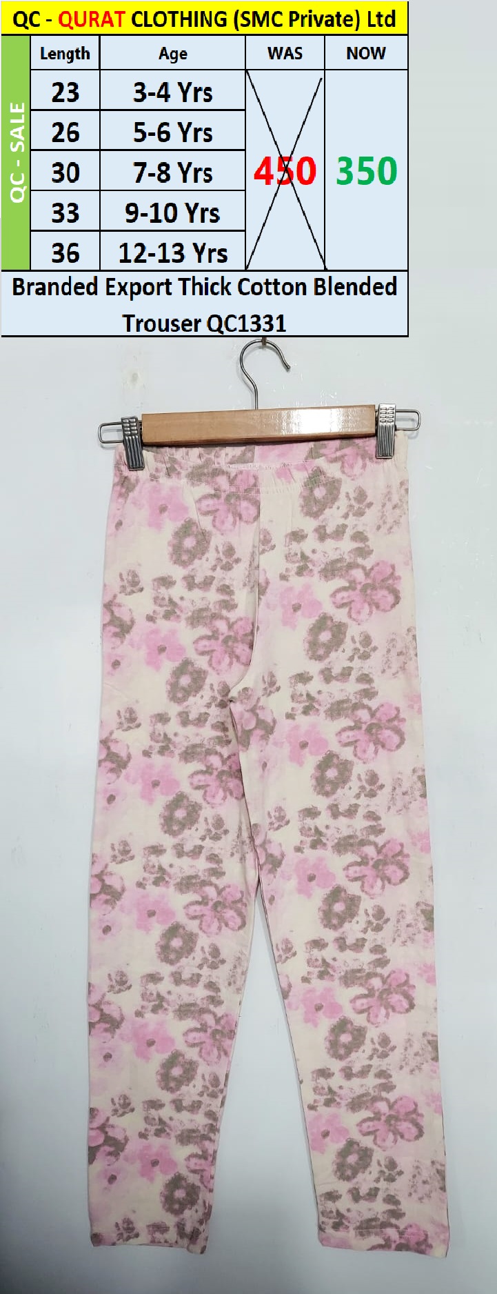 Branded Export Thick Cotton Blended Trouser QC1331
