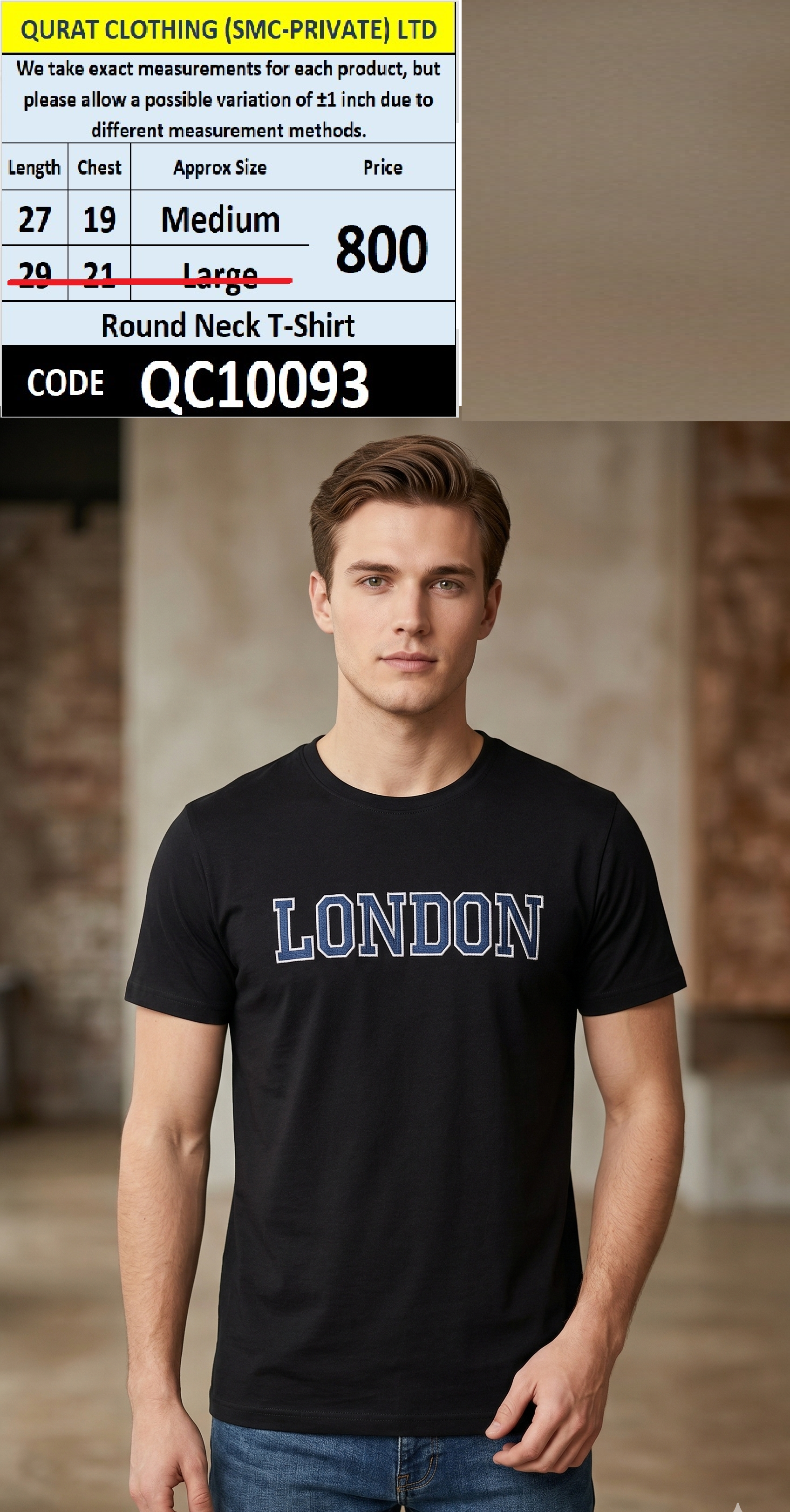 Round Neck Polo T-shirt - QC10093