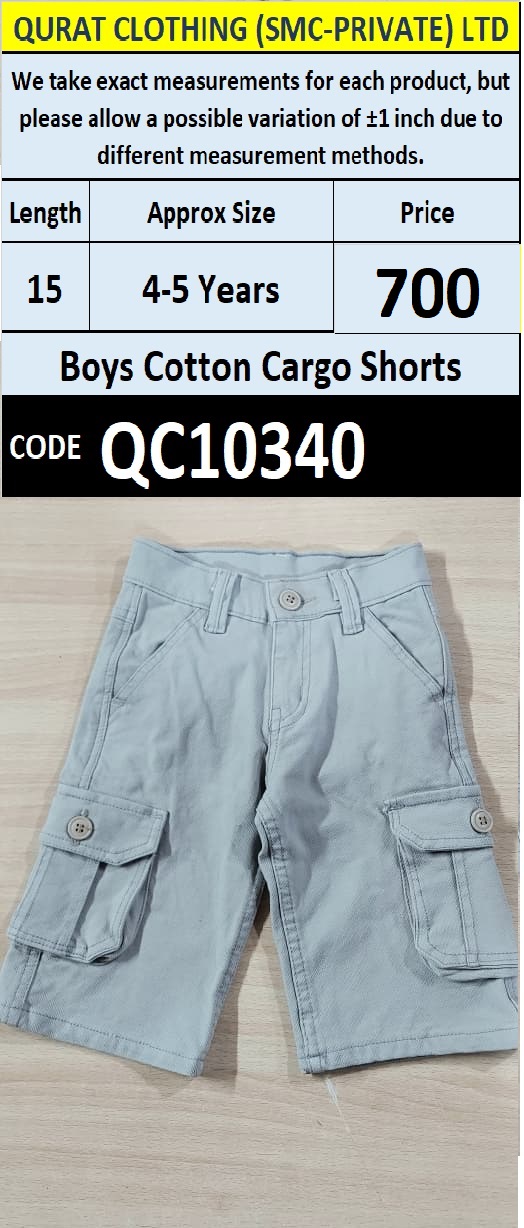 Cotton Cargo Shorts with Multi Pockets – Premium Export Quality - QC10340