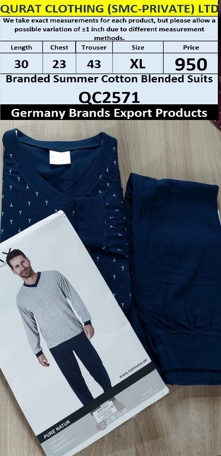 International Brands Summer Cotton Blended Suits Export Germany QC2571