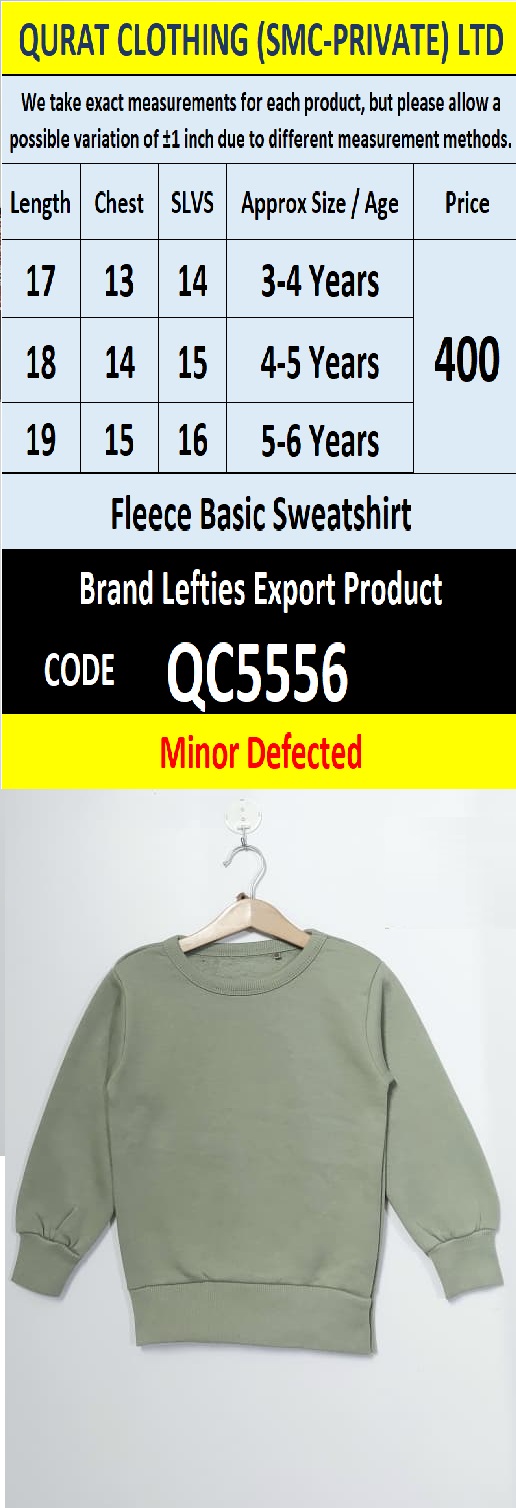 Brand Lefties Fleece Sweatshirt Export Europe or USA (Minor Defected Product) - QC5556
