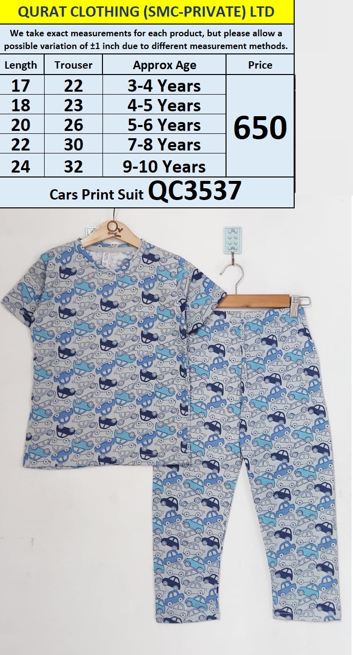 Cars Printed Suit QC3537