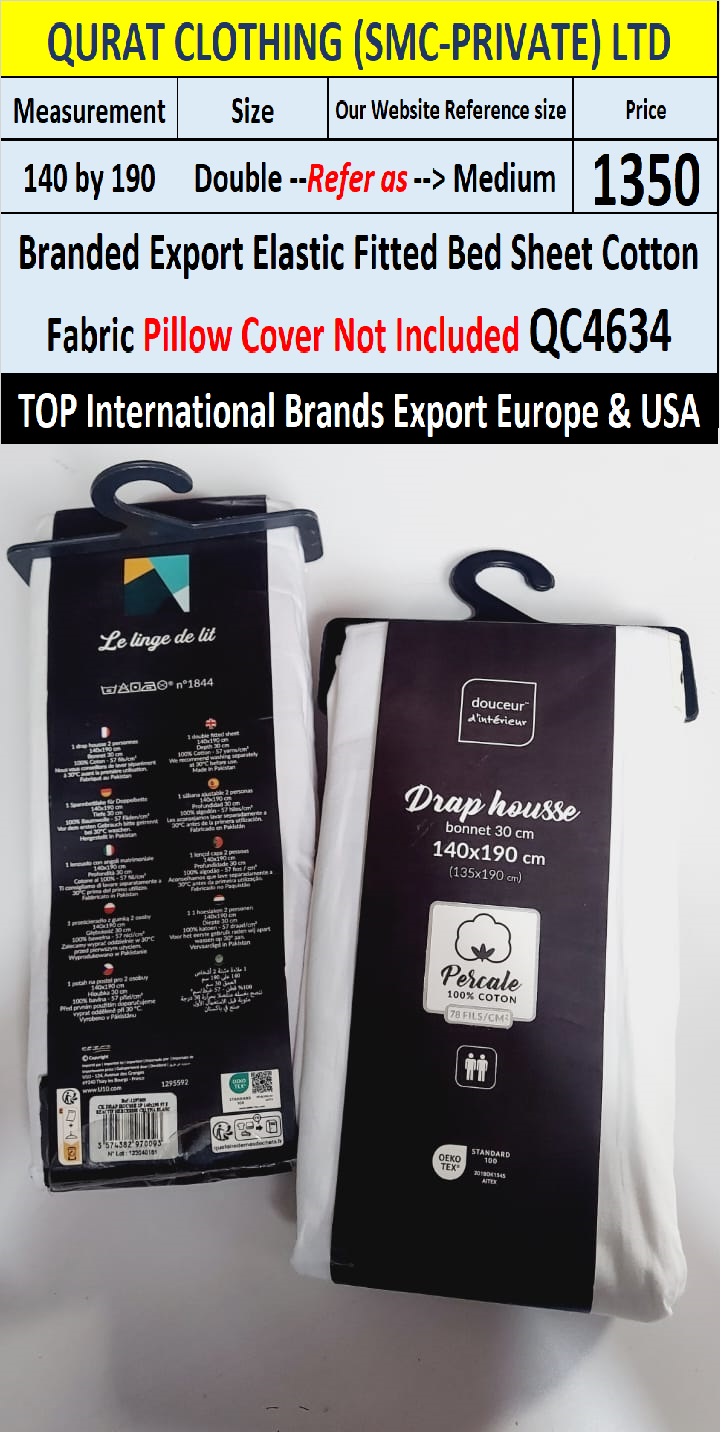 Top Intl Brand Elastic Fitted Cotton Bed Sheet QC4634 Export Europe & USA