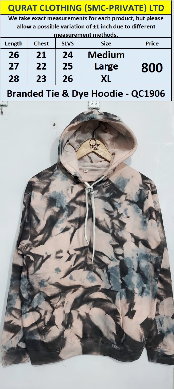 Branded Export Tie & Dye Hoodie QC1906