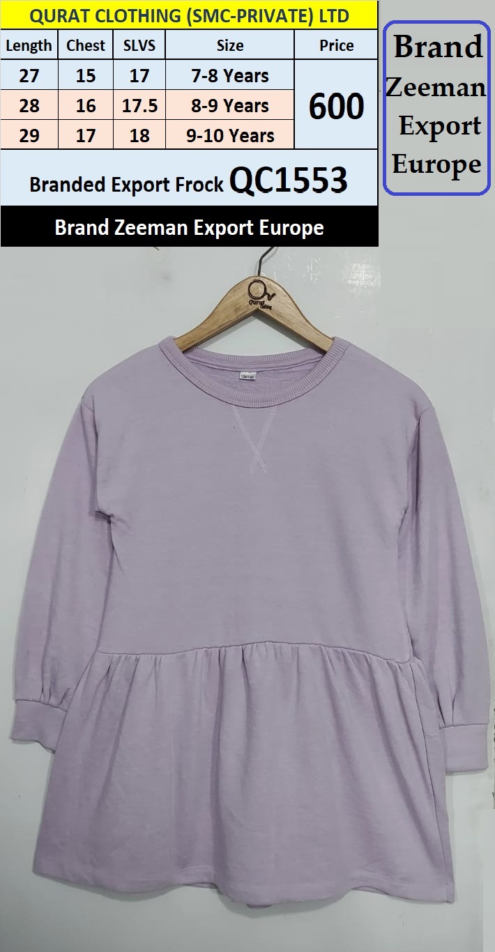 Zeeman Brand Frock QC1553 Export Europe