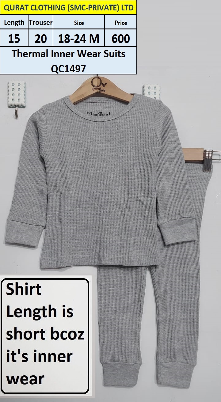 Light Grey Thermal Inner Wear Suits QC1497